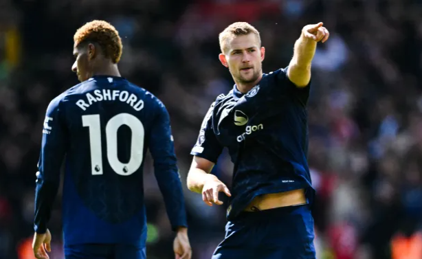 UNITED IN LOVE Matthijs de Ligt’s goal celebration explained as Man Utd new-boy reveals touching reason behind pointing to stands